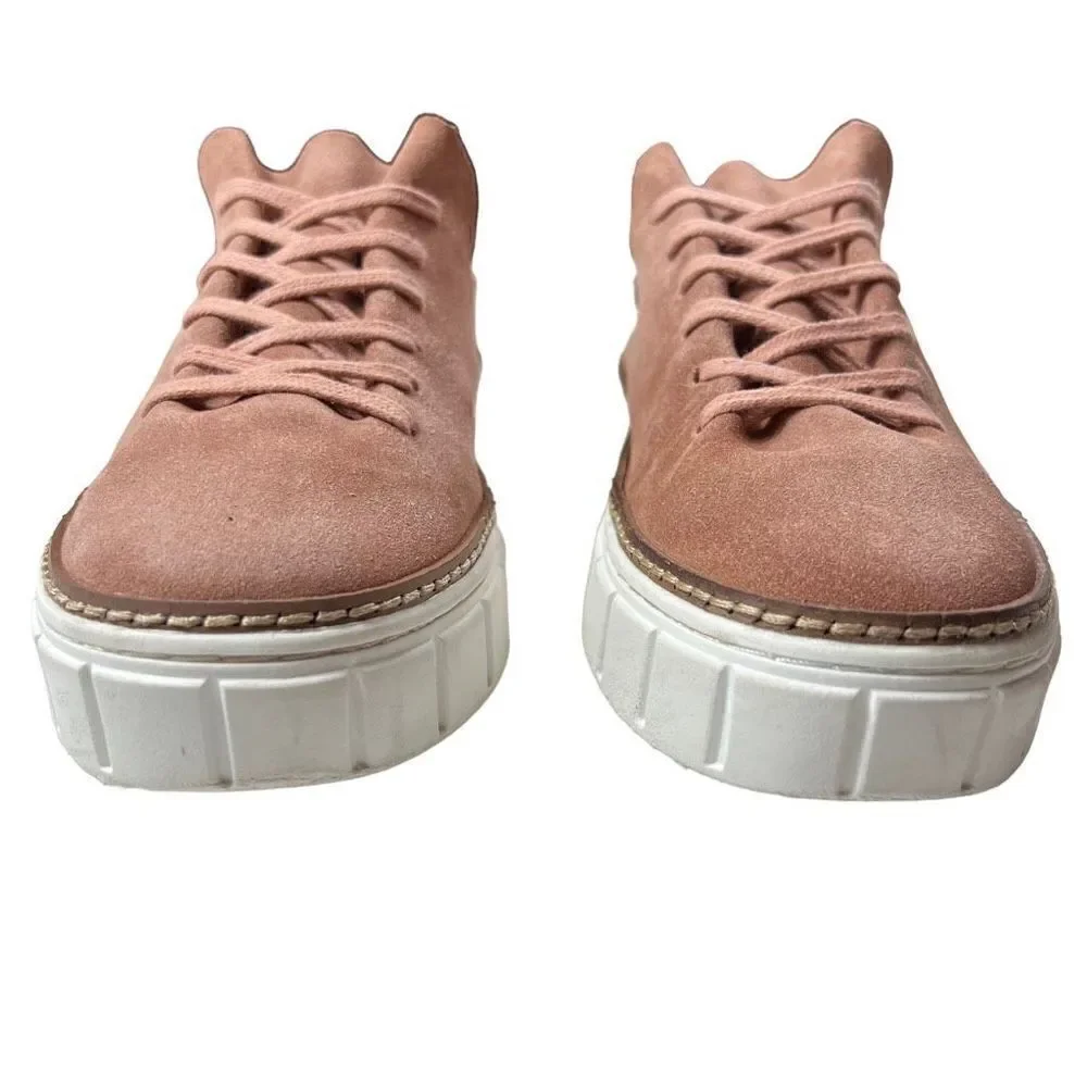 Women’s Vince Camuto Mauve Colored Leather Raiza Platform Sneakers